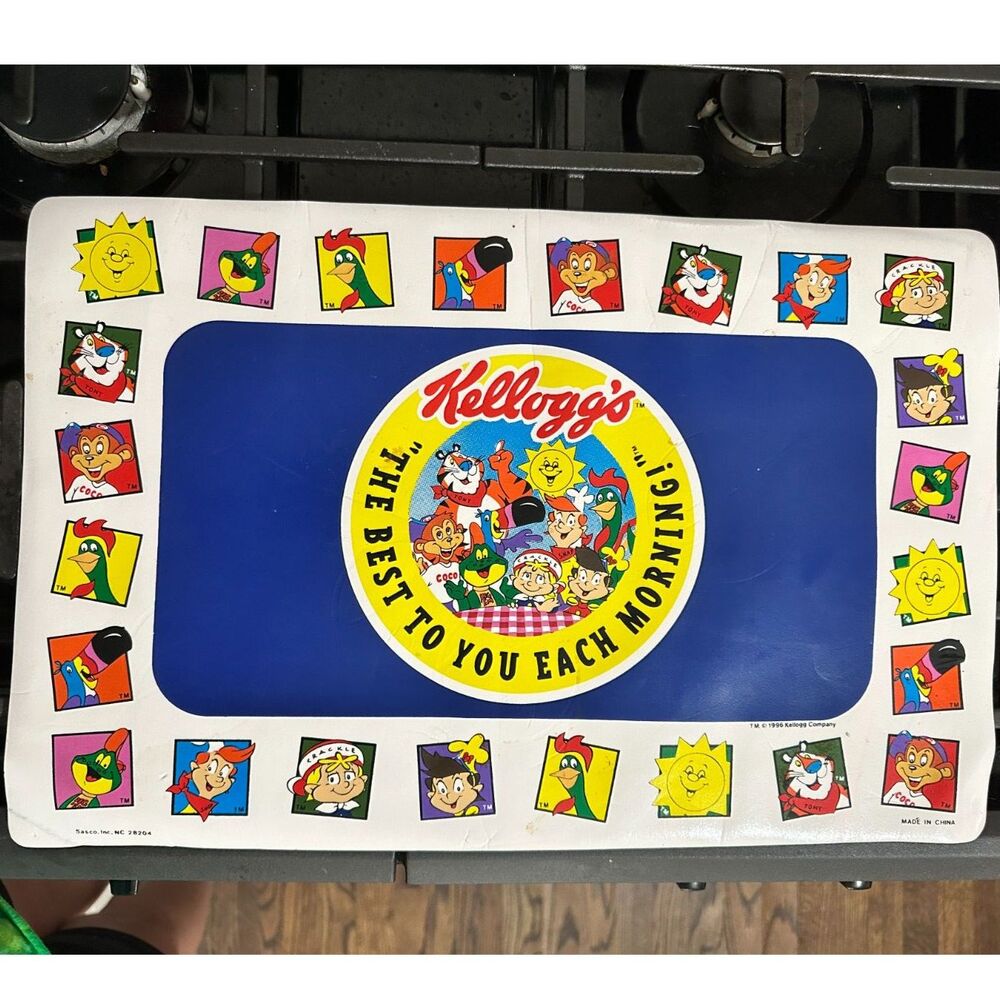 1996 Vintage Kellogg's Breakfast Characters Placemat